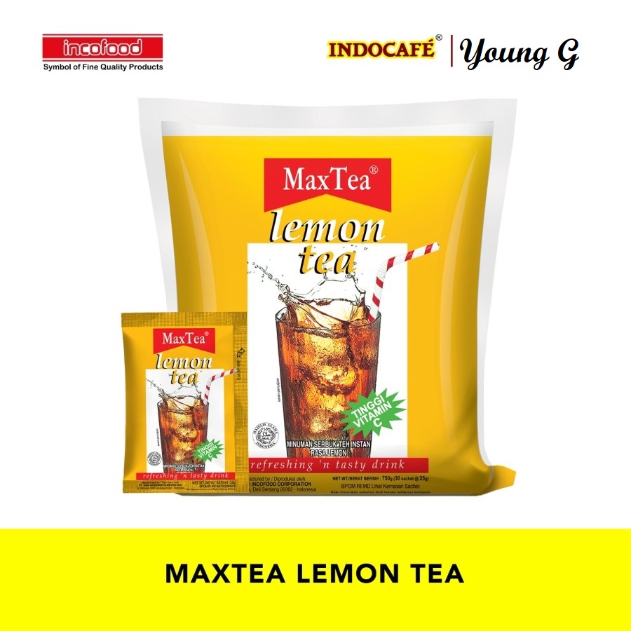 

MaxTea Lemon Tea - Minuman Vitamin C Segar Siap Saji -BPOM