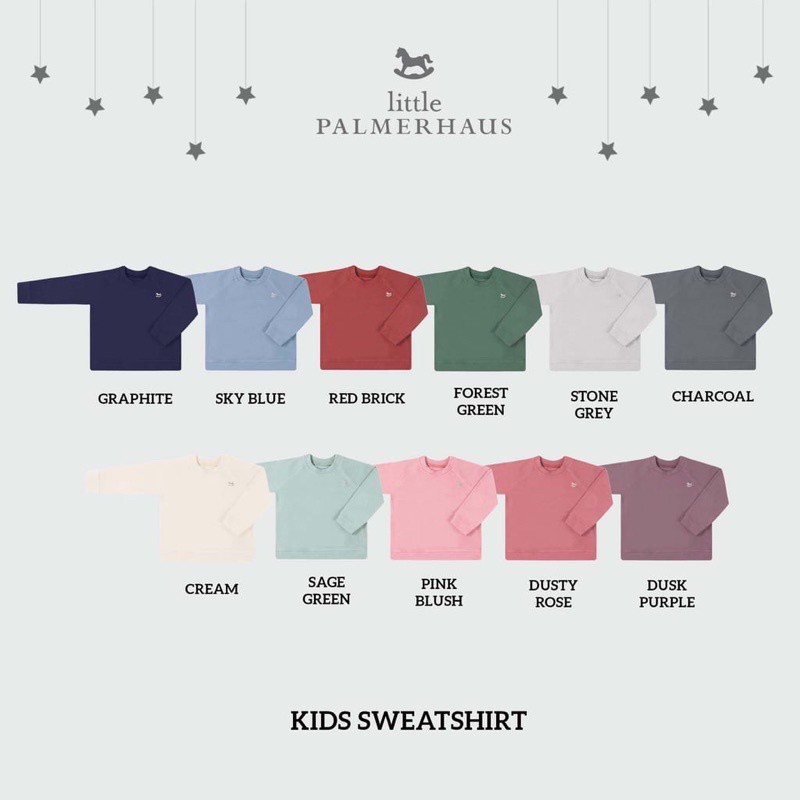 Jaket Bayi Sweater Anak 1-6 Tahun Little Palmerhaus Kids Sweatshirt Colour 2