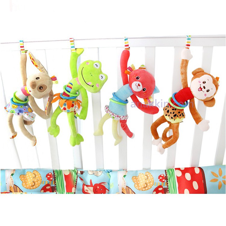 Happy Monkey Vibrating Toy mainan  gantung  anak  Shopee 