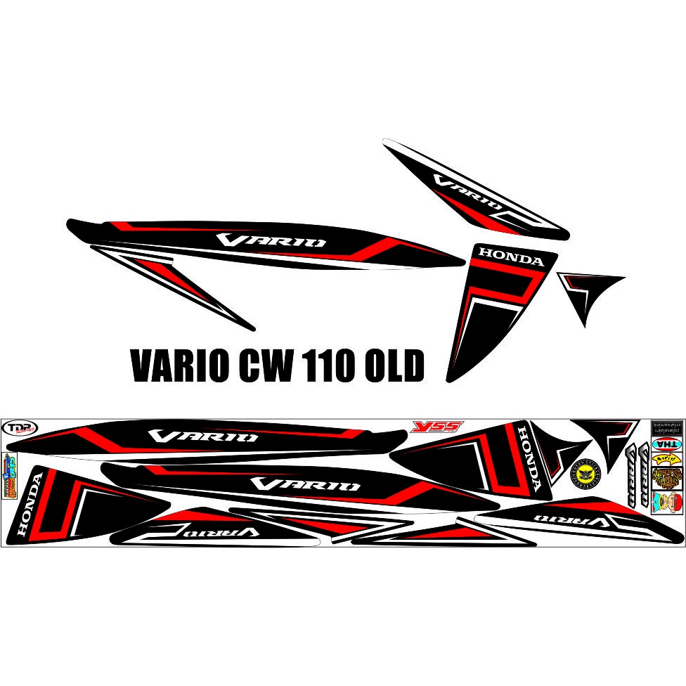VARIO STICKER STRIPING VARIO 110 KARBU CW , STIKER MOTOR HONDA VARIO 110 KARBU LIST VARIASI POLRT HI