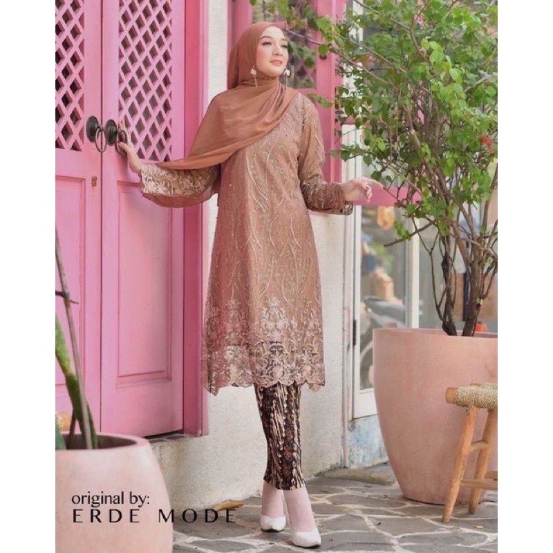 EK SET KEBAYA TUNIK BURKAT ZAHRA P 100cm _ KEBAYA MODERN _ KEBAYA