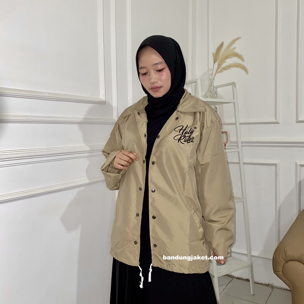 Coach Jacket holyrider  MMXXI BORDIR  KHAKI II Jaket Coach model winbacker