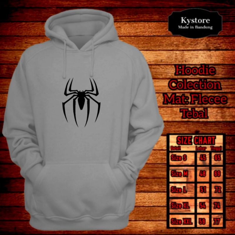 jacket hoodie motif laba-laba