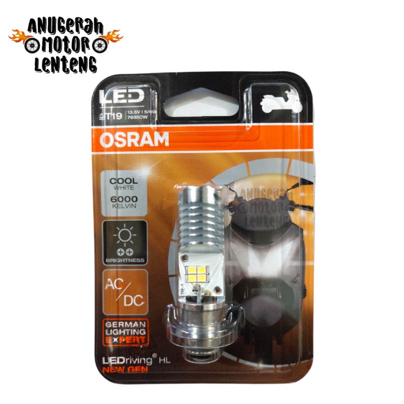 Osram H6 M5 LED Lampu Depan Motor Bebek Matic Hi Low AC DC Putih Kuning