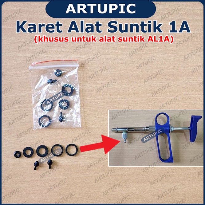 Karet Alat Suntik 1A Ring Spareparts Syringe Rubber untuk AL1A seperti Socorec 1 ml Artupic