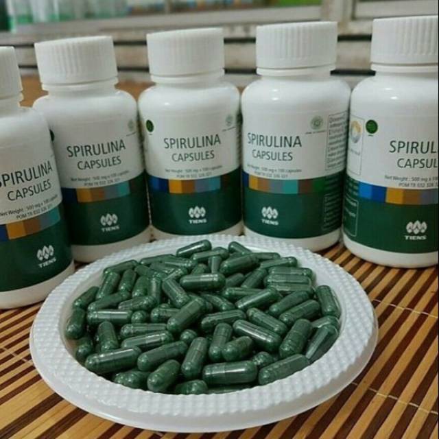 Masker Spirulina 100% Original Asli Natural - Kapsul Masker Pemutih dan Pencerah Wajah Anti Jerawat