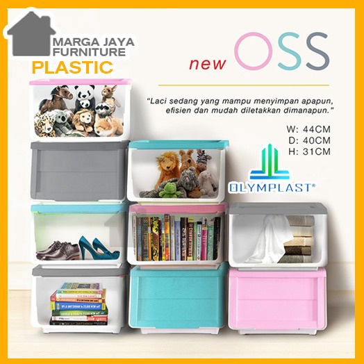 olymplast container box oss storage solution plastic kotak rak plastik