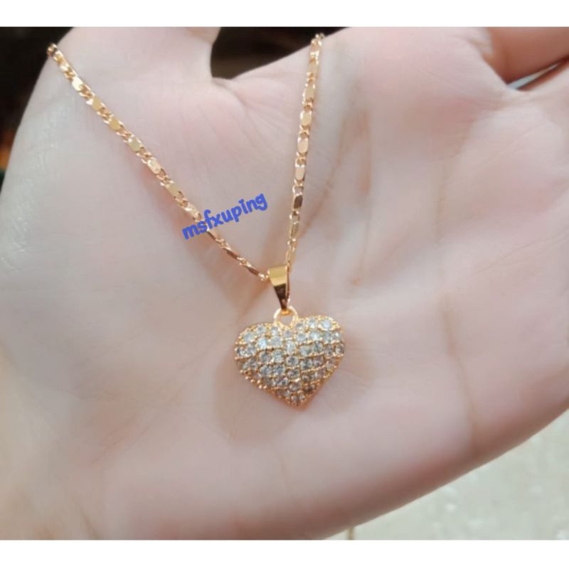 Kalung liontin love xuping aksesoris fashion wanita dewasa