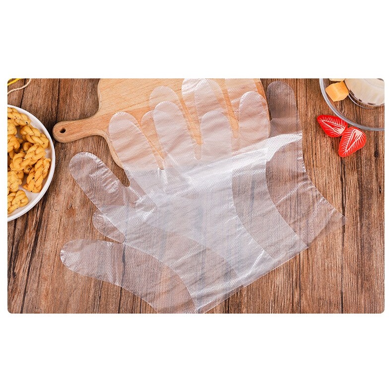 Sarung Tangan Plastik Isi 100pcs Food Grade Steril Disposable Gloves Transparan