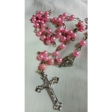 Rosario Mutsin Pink 6 mm Kombinasi Mute Mawar