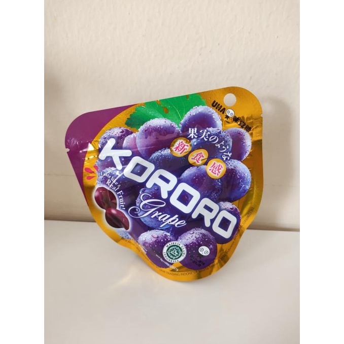 

Promo Awal tahun UHA KORORO Grape , Muscat , peach 40 Gr Promo Awal tahun
