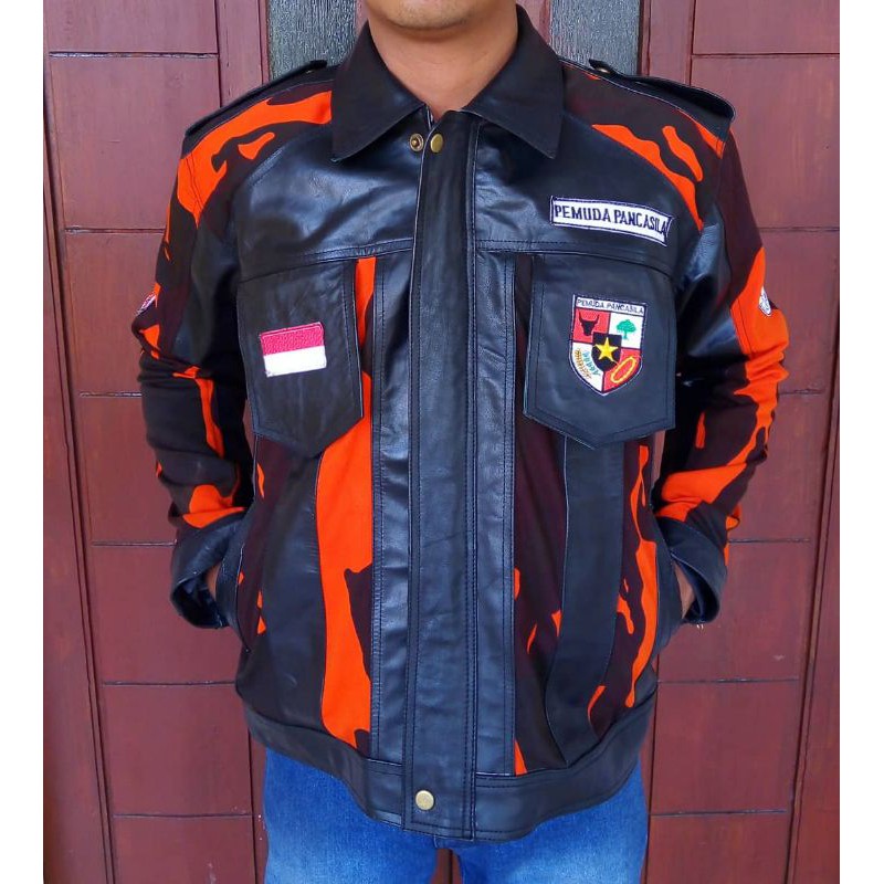 Jual Jaket Kulit Pemuda Pancasila Bahan Original Sapi / Cowhide Leather ...