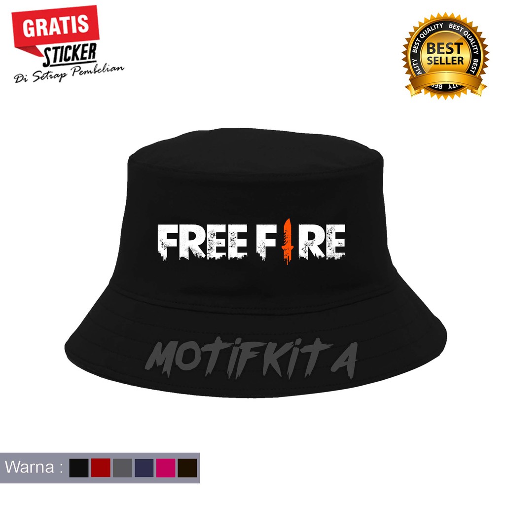 Topi Bucket FREE FIRE FF FREEFIRE Keren Pria dan Wanita Distro DIAMOND STORE