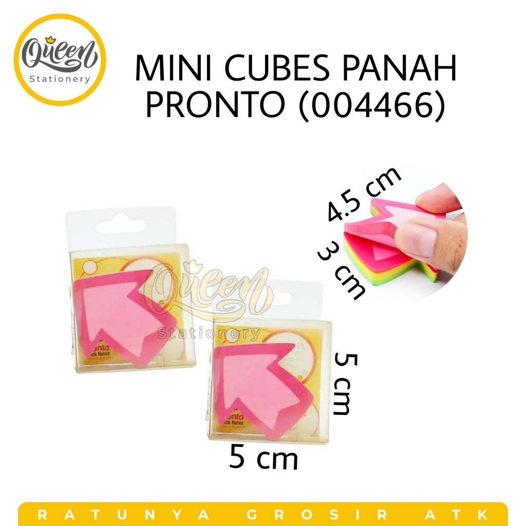 

1 PAD (90 LEMBAR) MINI CUBES PANAH PRONTO / STICK NOTE / STICKY NOTE / MEMO (004466)