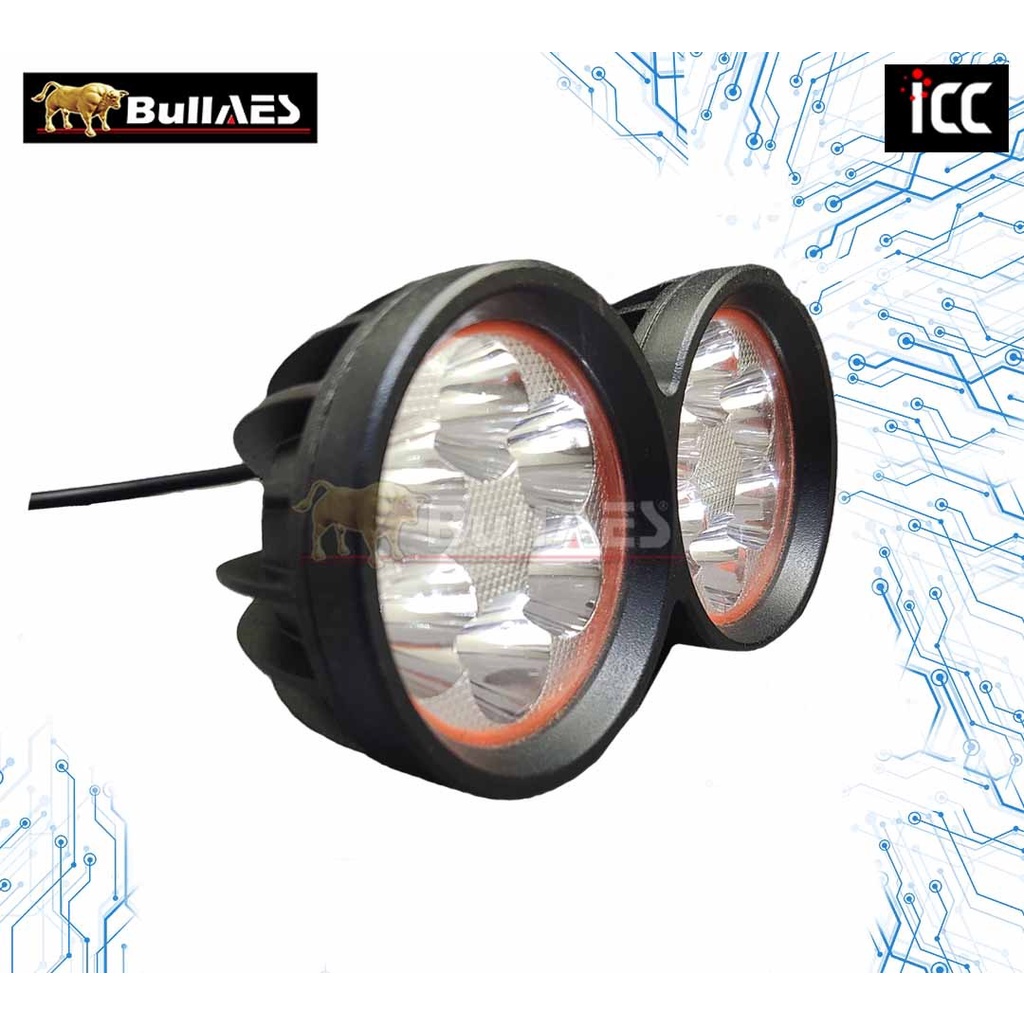 Lampu Tembak 12 Mata 36 Watt Lampu Sorot Motor l Lampu Tembak Merk HJG/ICC