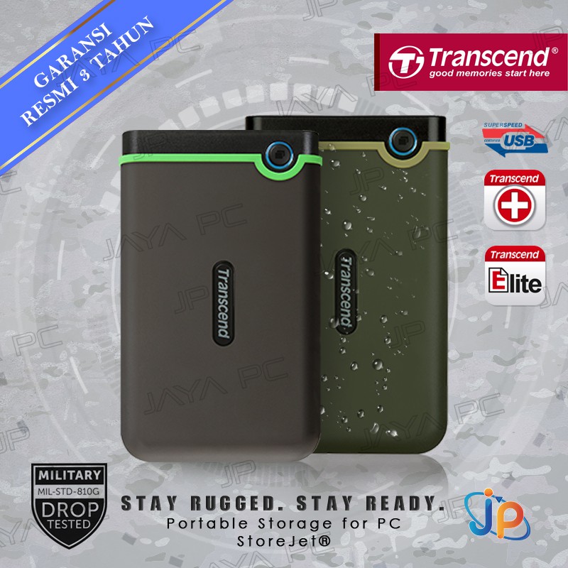 Transcend 25M3 2TB - HDD / Hardisk / Harddisk External 2.5" Shockproof