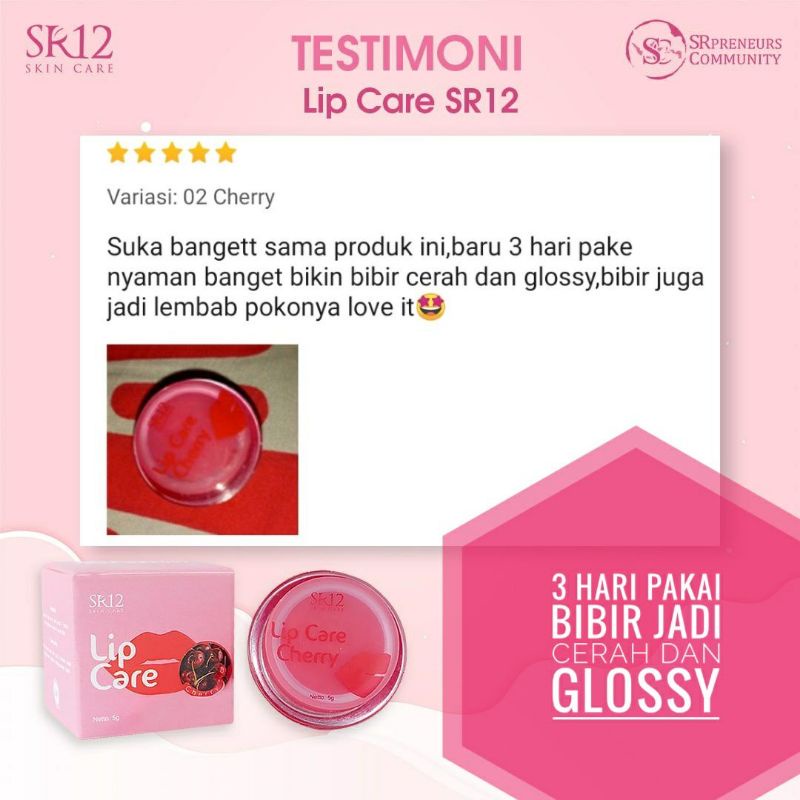 Lip Care SR12 Pencerah Bibir Alami - Lip Balm Pelembab Bibir Kering - Lip Serum Vitamin Bibir