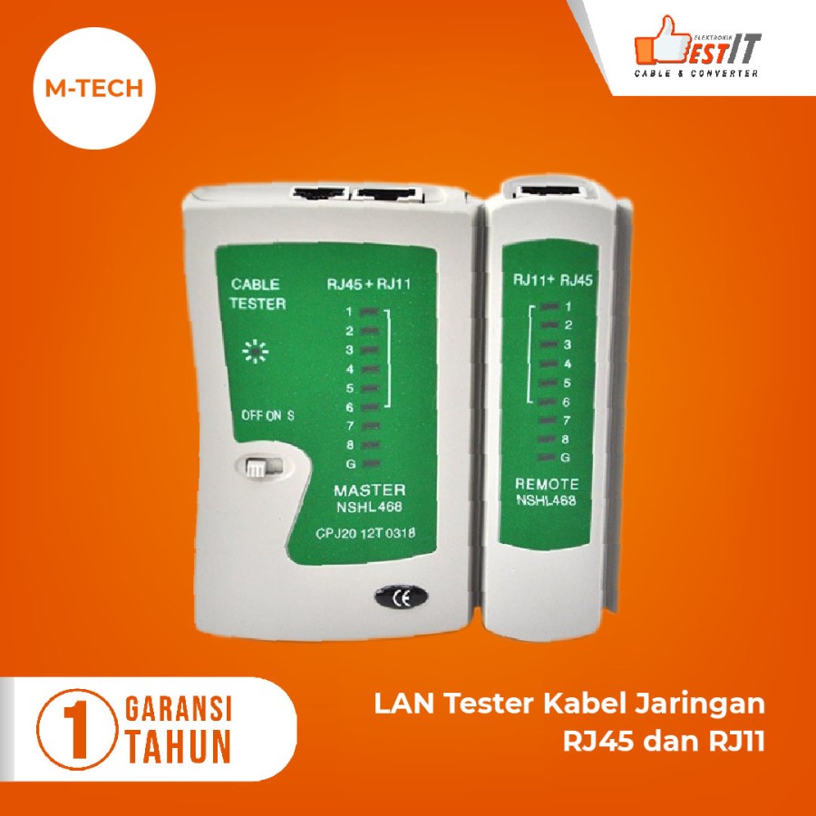 LAN Tester Kabel Jaringan RJ45 dan RJ11/ Alat Tes Kabel Jaringan