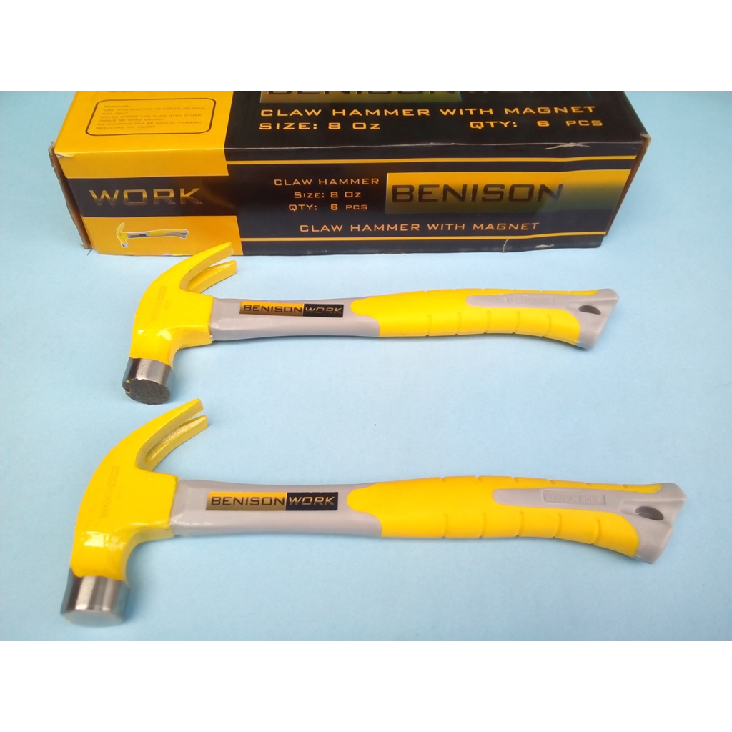 PALU  KAMBING MAGNET GAGANG FIBER 8OZ /CUNGKIL/MARTIL/CLAW HAMMER/ PALU KAMBING GG FIBER BERKUALITAS
