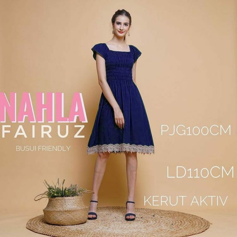 DASTER ARAB DLUSIA TUNIK HANIYAH|| RAYON SUPER GRADE A || RESLETING-Ds Nahla Navy