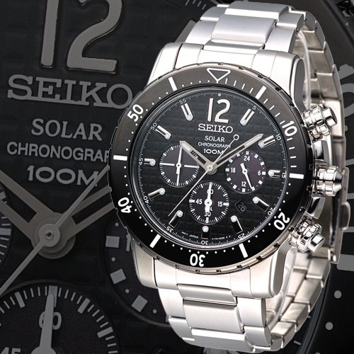 Seiko Solar Mens SSC245P1 Chronograph | Jam Tangan Pria SSC245