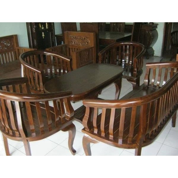 Jual kursi tamu betawi lenong jati-kursi minimalis-sofa-dipan | Shopee ...