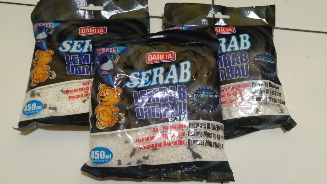 Serab Dahlia Lembab Dan Bau Karbon Aktif Refill Daya Serap 450 Ml Ampuh