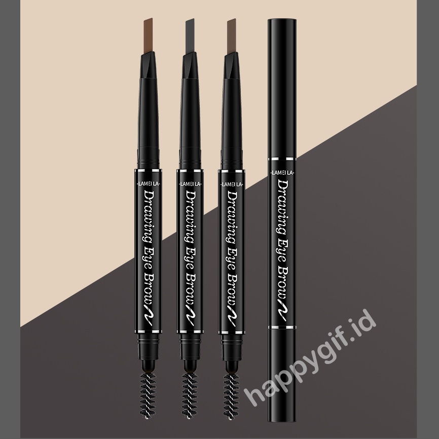 LAMEILA Eyebrow Pen 7 Colors Waterproof Double Heads Lasting Pen Pencil Kotak Hitam LA031 789