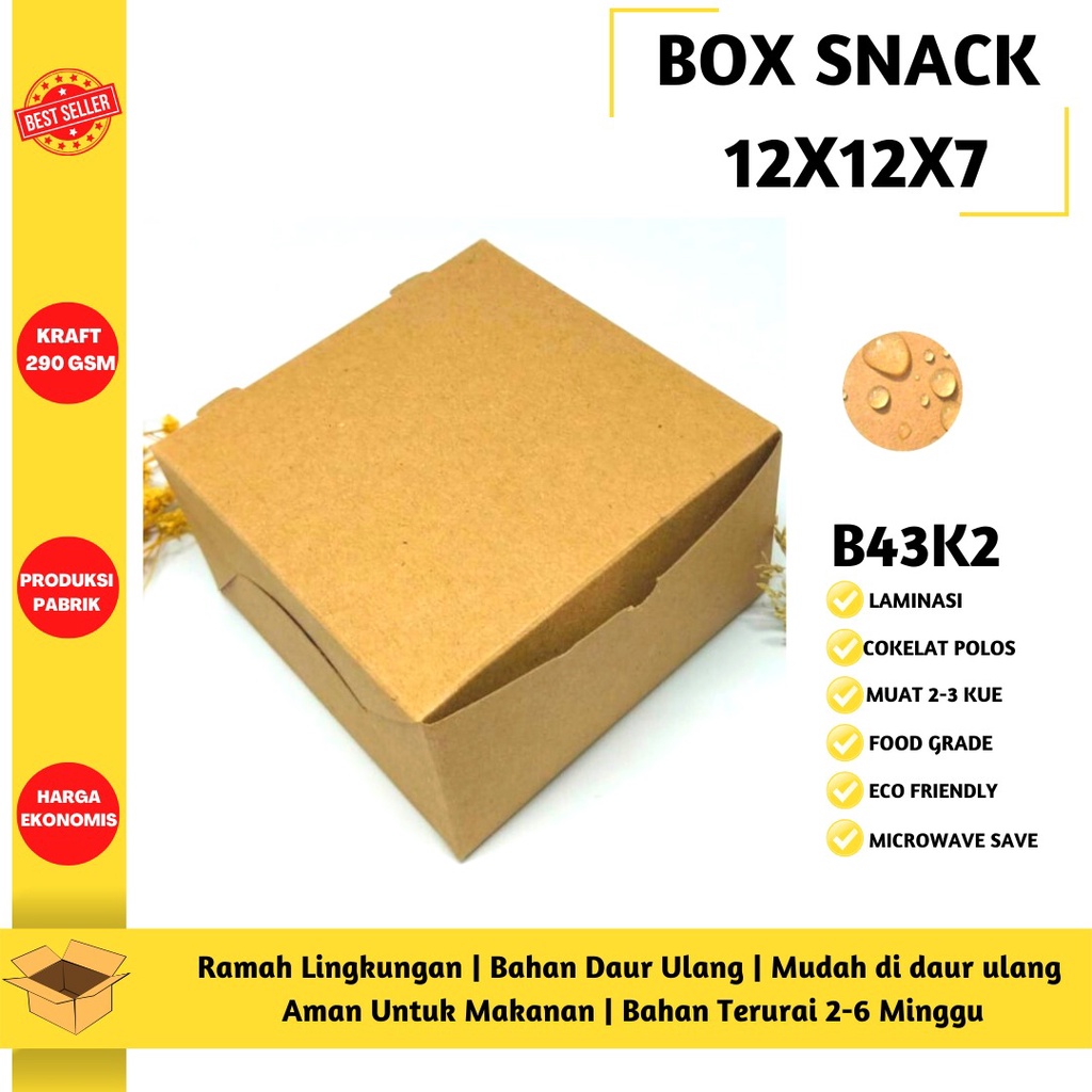 Box Snack Dus Snack Snack Box 12X12X7 (B43K2-Laminasi)