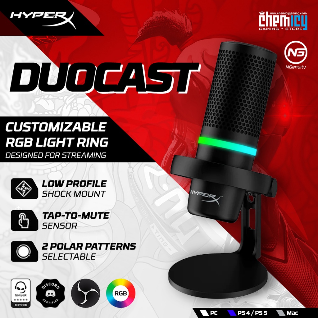 HyperX Duocast RGB USB Condenser Gaming Microphone