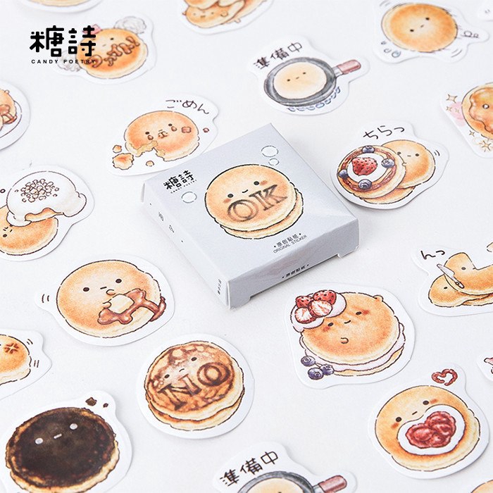 45Pcs Stiker  Desain  Roti  Lucu untuk Scrapbook DIY Shopee 