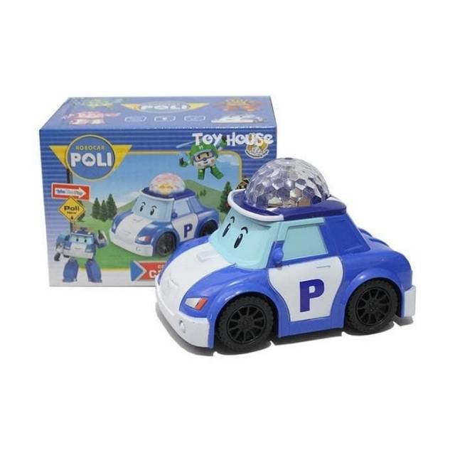 Mainan anak Robocar Poli Berjalan Bump and Go mengeluarkan musik serta lampu menarik