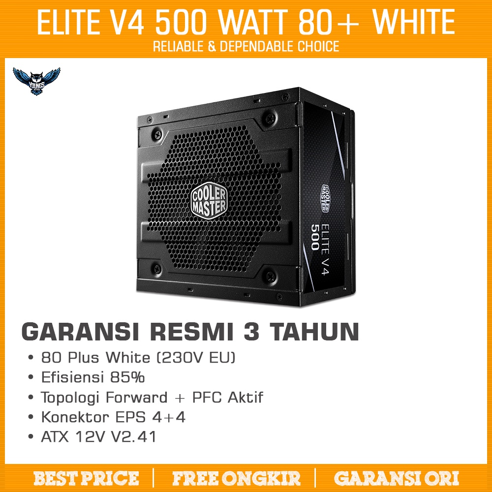 Psu Cooler Master Elite V4 500 Watt 80+ White - Power Supply 500W