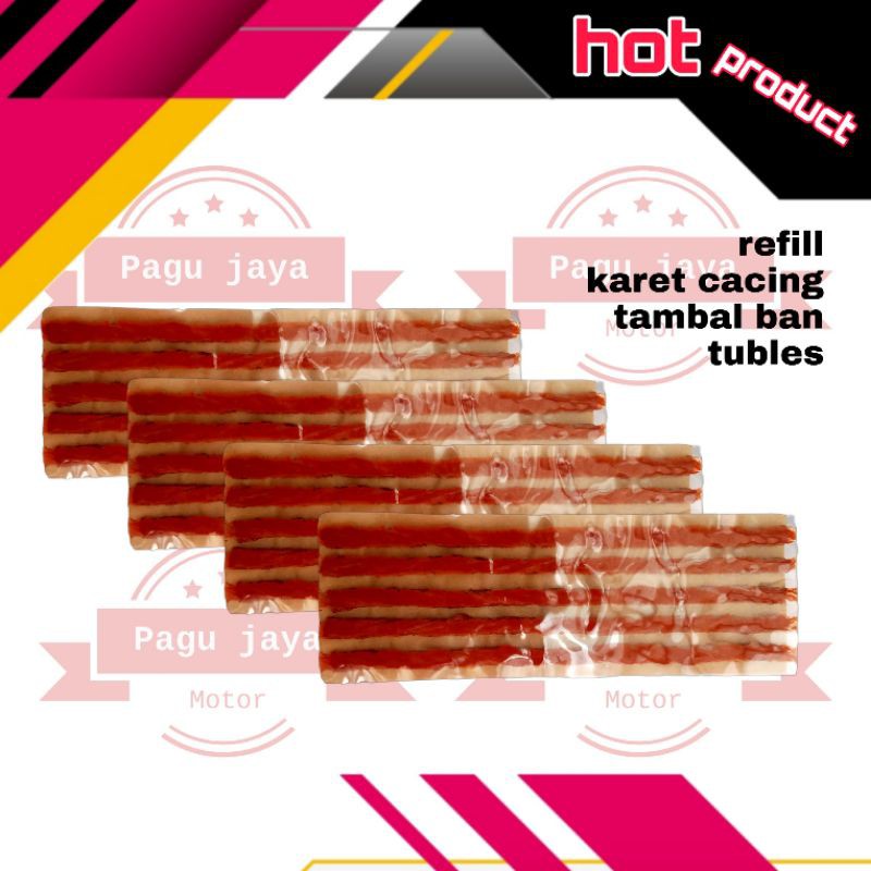 Refill isi ulang tambal ban tubles tubeless . panjang 20cm (harga 1 lembar )