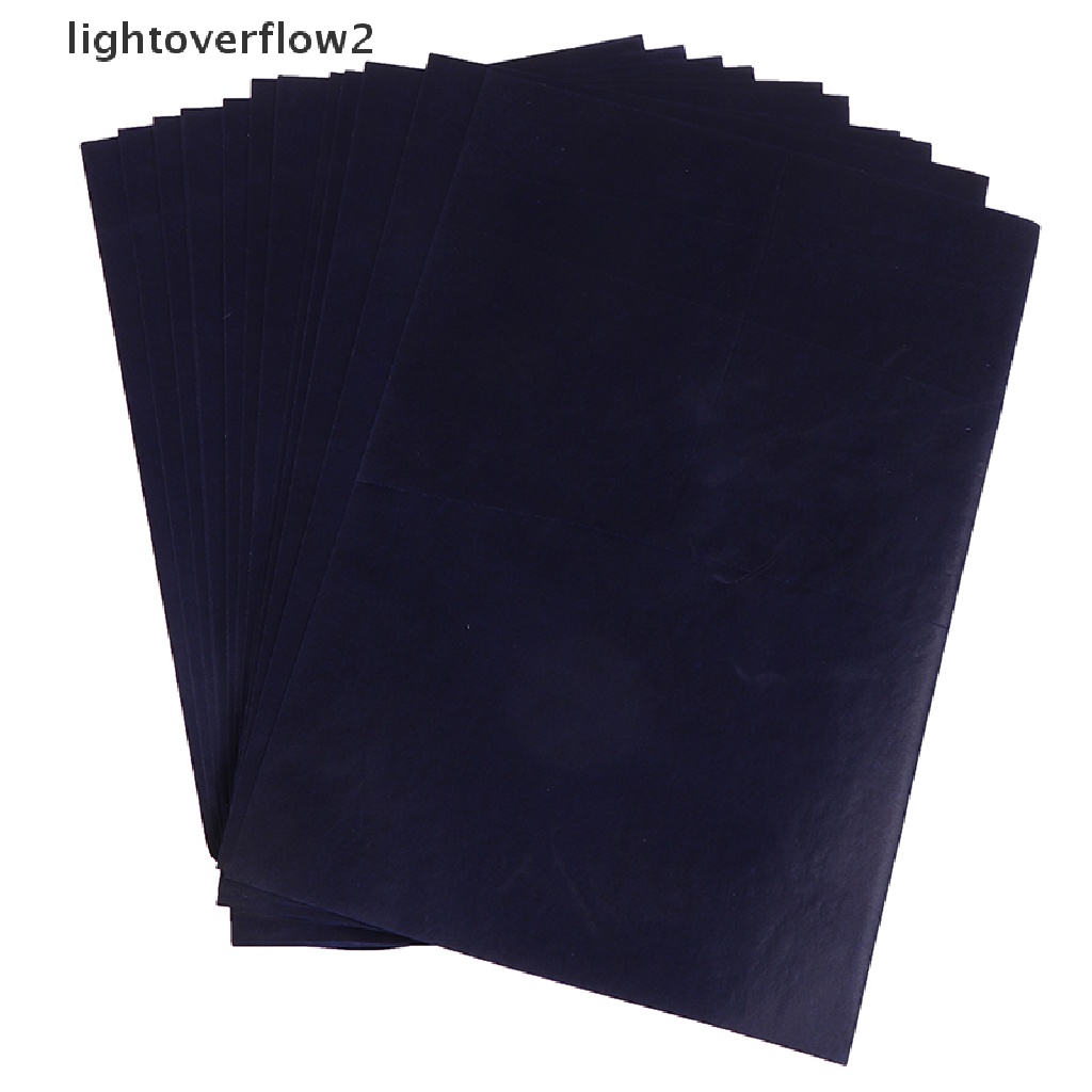 (lightoverflow2) 100 Lembar Kertas Karbon Biru Tua Ukuran A5 Untuk Transfer Hectograph Repro