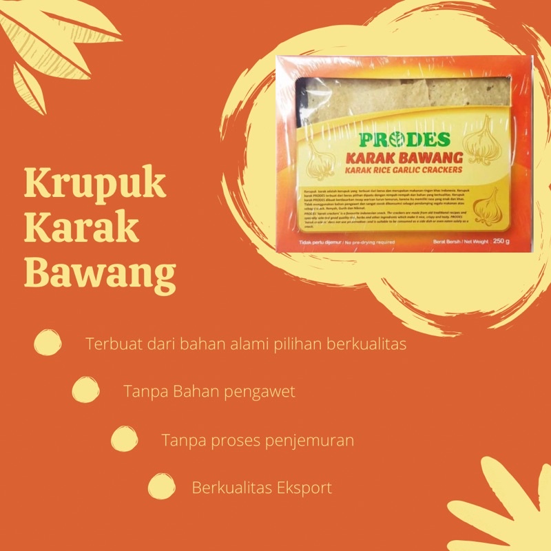 

Grab/Gojek only-Krupuk Karak/gendar/betas-Bawang