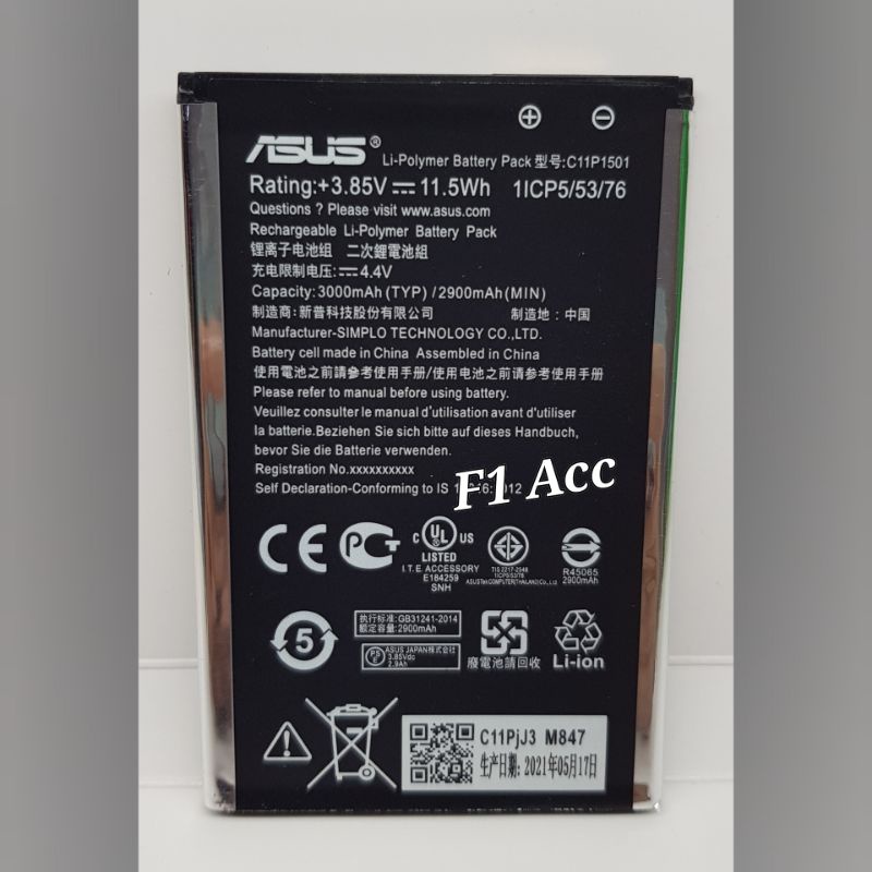 Baterai Asus Zenfone 2 Laser 5.5" ZE550KL Z00LD Z00LDD Z00UDC Z00UD Baterai Zenfone 2 Laser 5,5" Ori