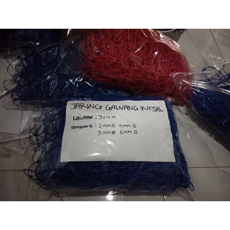 jaring gawang futsal / jaring futsal (3x4m)asli tambang 2mm