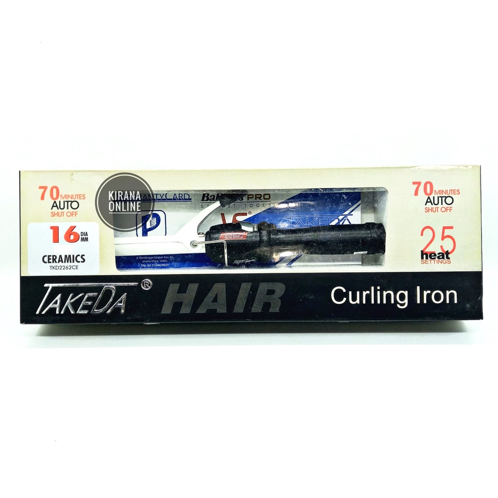 Takeda Curling Iron Ceramic 19mm / TAKEDA DIGITAL PROFESSIONAL HAIR CURLING IRON