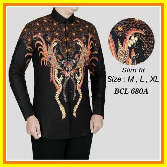 Kemeja Batik Hem Batik Formal Baju Batik Pria Keren Pria Slimfit Bahan Halus Import Kemeja Batik Har