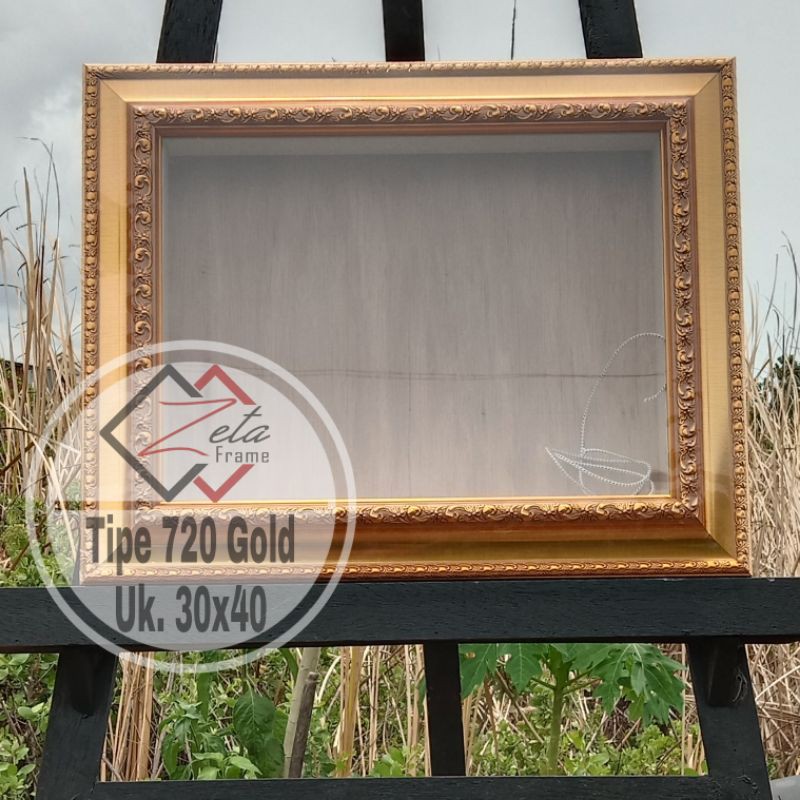Tipe 720 Pigura Mahar Ukir Gold - Pigura 3D - Bingkai Mahar Uk.30x40