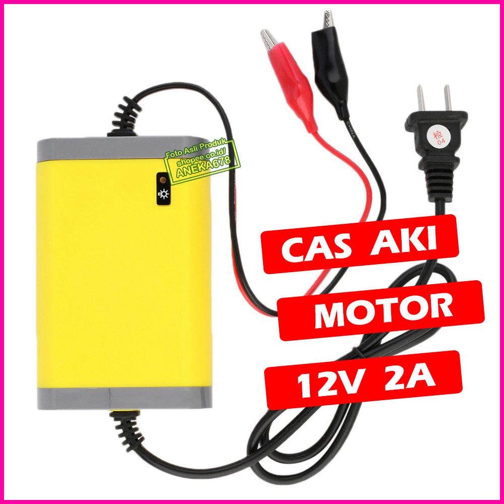 UD0011 CHARGER AKI 12V 2A ACCU MOTOR LEAD BATERE BATERAI BATRE ACID