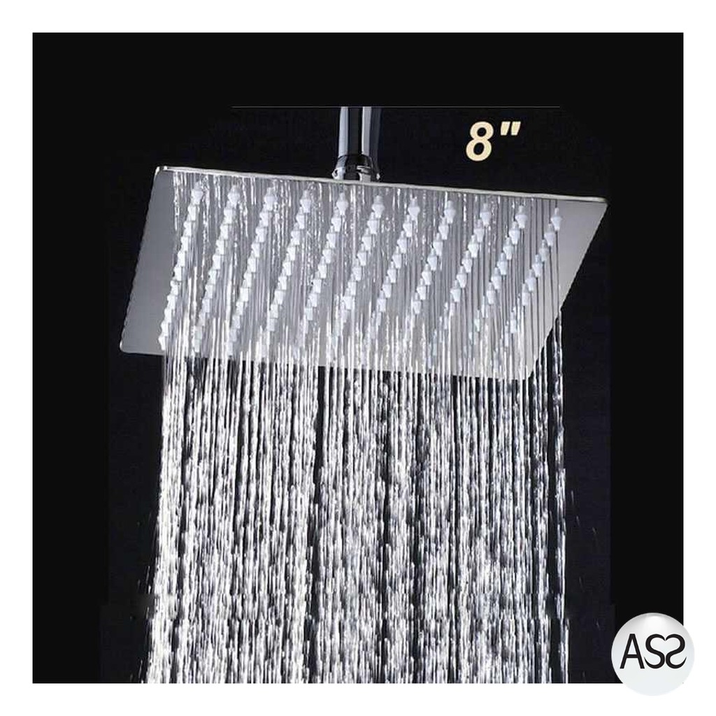 ASS Shop - BATHE PROJECT Kepala Shower Mandi Bentuk Kotak 8 Inch - MK-702/701