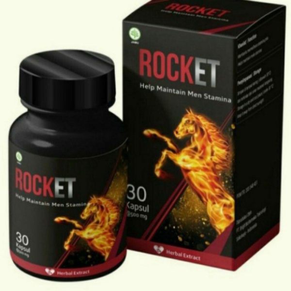 Promo ROCKET Asli Herbal obat Stamina Kuat Pria Pil Pembesar ROKET Original Limited