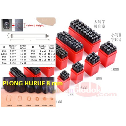 

Plong Huruf Ketok 8mm Letter Punch Pond/Plong Huruf 8mm /Pembolong Huruf 8mm