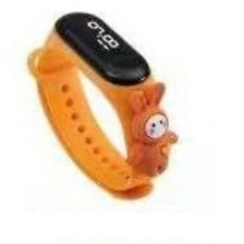 Brgunik - Jam Tangan Elektronik Led Anti Air Bahan Silikon Untuk Anak / Jam Tangan Karakter JT027-ORANGE RABBIT