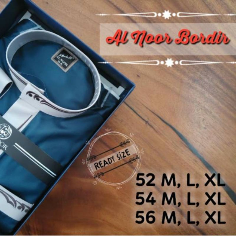 GAMIS JUBAH AL NOOR MOTIF BORDIR KOMBINASI