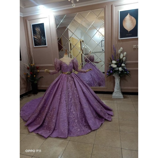 Gaun pengantin crinolin premium/wedding dress