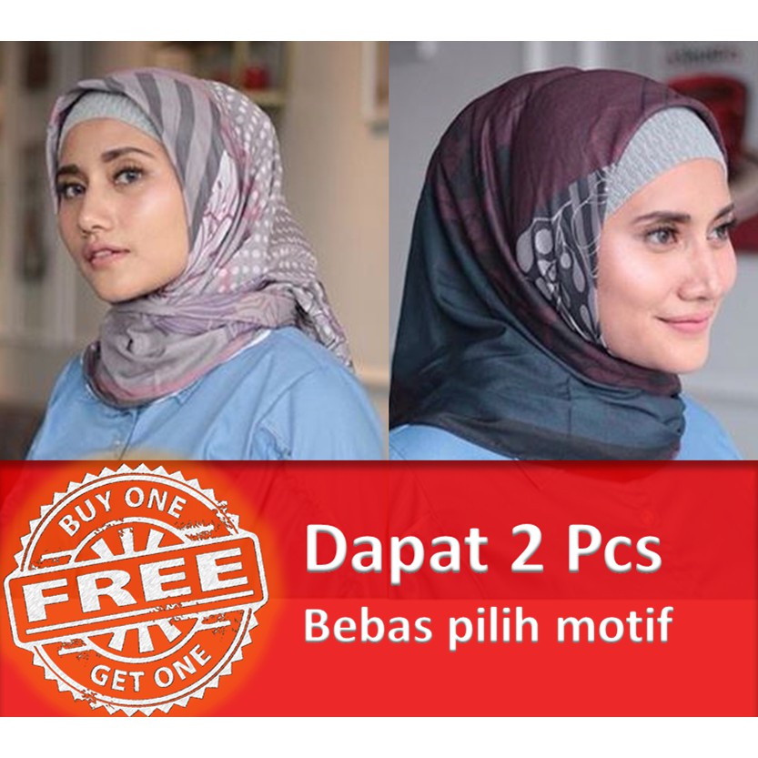 VOAL PRINTED SCARF HIJAB PRINTING / JILBAB SQUARE KERUDUNG SEGI EMPAT KATUN IMPORT RAHINA