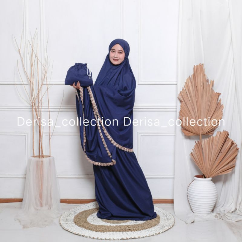 Mukena Dewasa Traveling Maryam Renda Mewah Travel Shanum Cantik